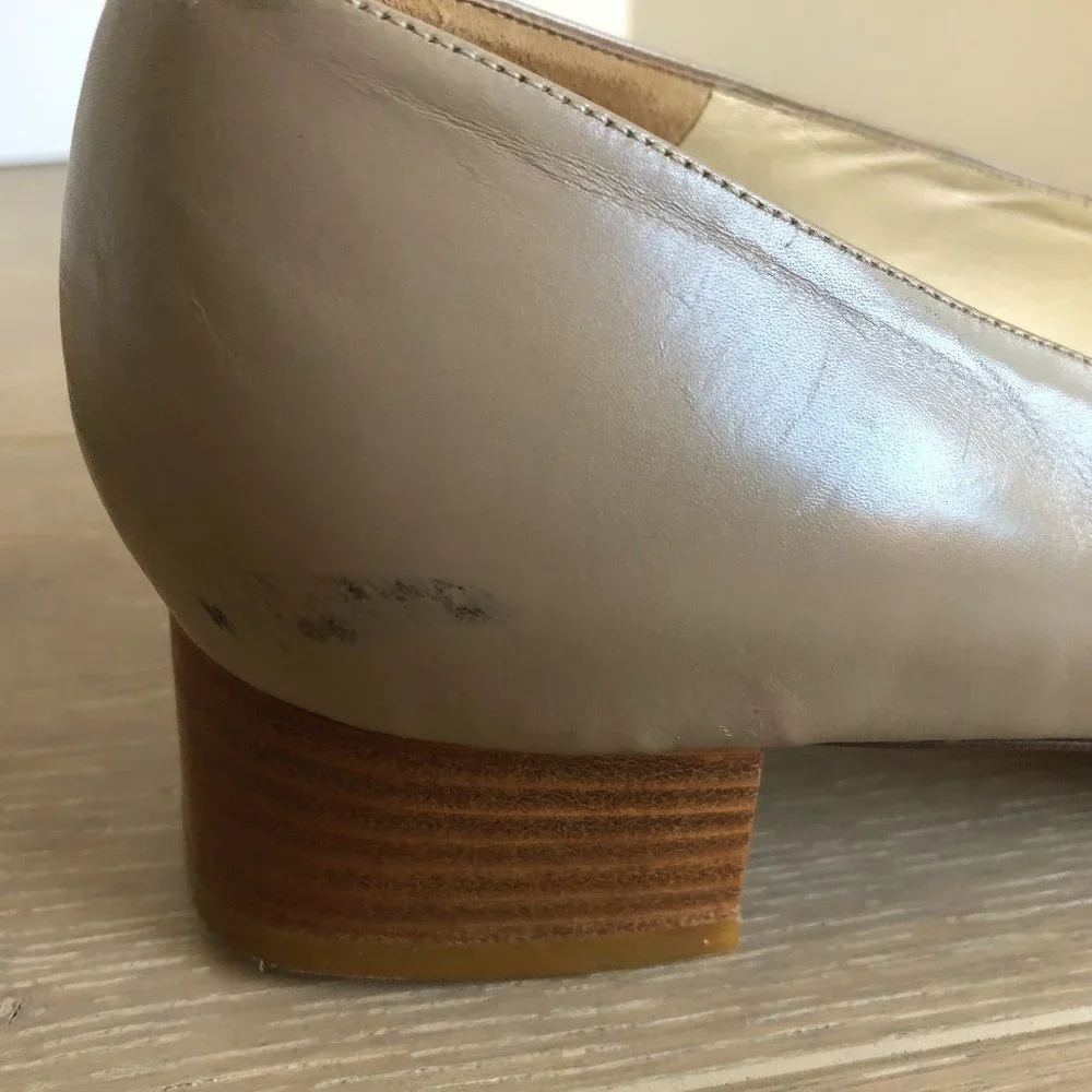 Amalfi Vero Cuoio Classic Leather Duotone Slip On Shoes Tan&Light Brown Sz 9.5B - Picture 8 of 9